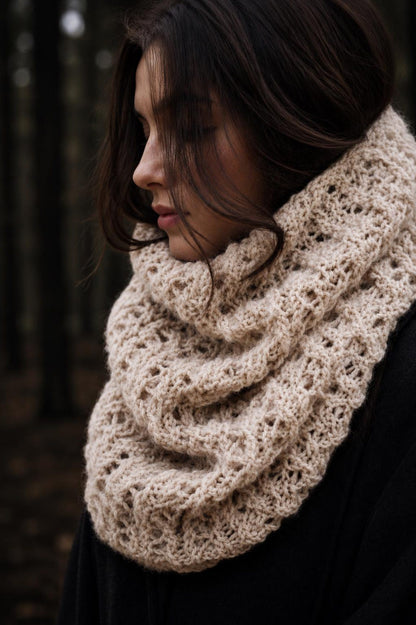 Lacy Cowl Scarf Knitting Pattern