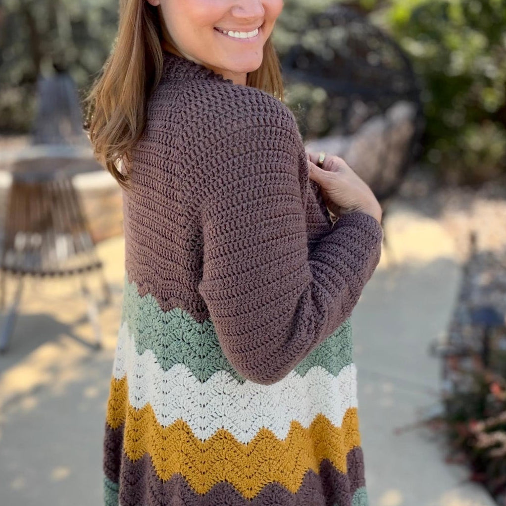 Bonfire Blanket Cardigan Crochet Pattern