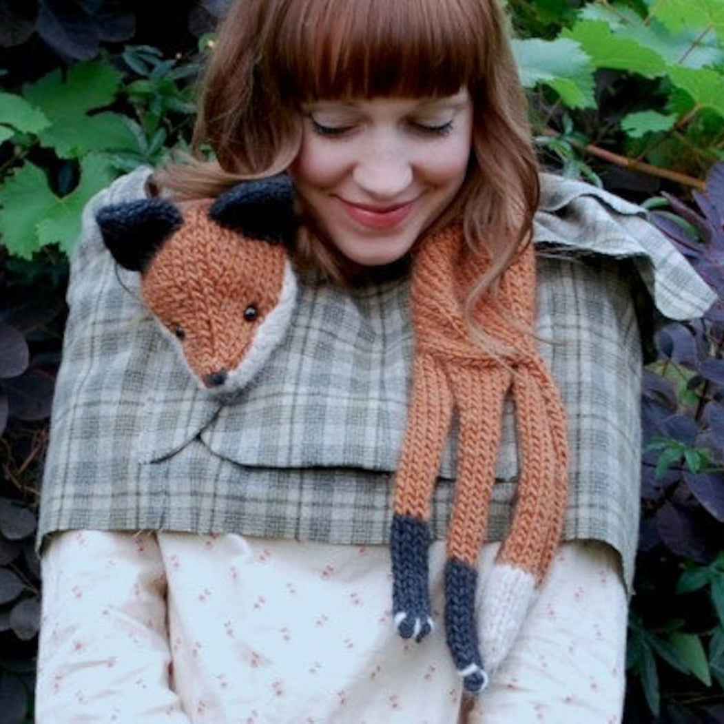 Whimsical Fox Scarf Knitting Pattern