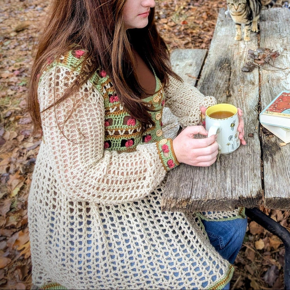 Cottage Apple Cardigan Crochet Pattern