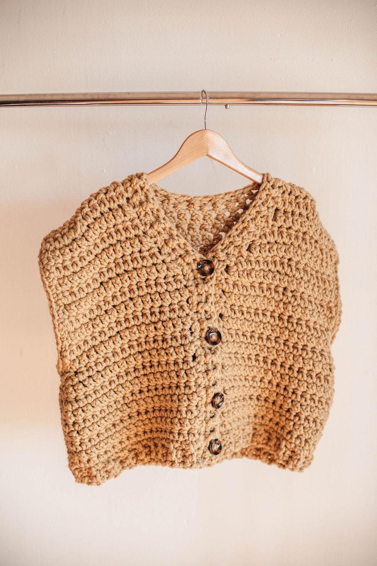 Canvas Chunky Button Vest Crochet Pattern