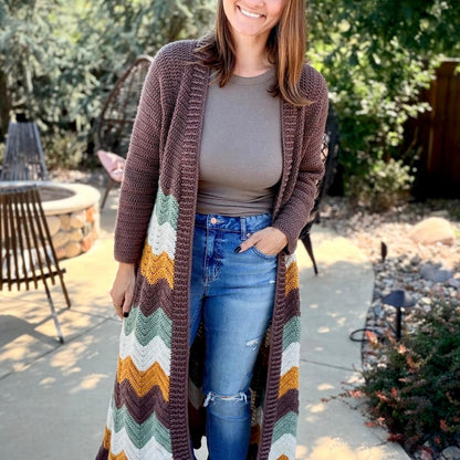 Bonfire Blanket Cardigan Crochet Pattern