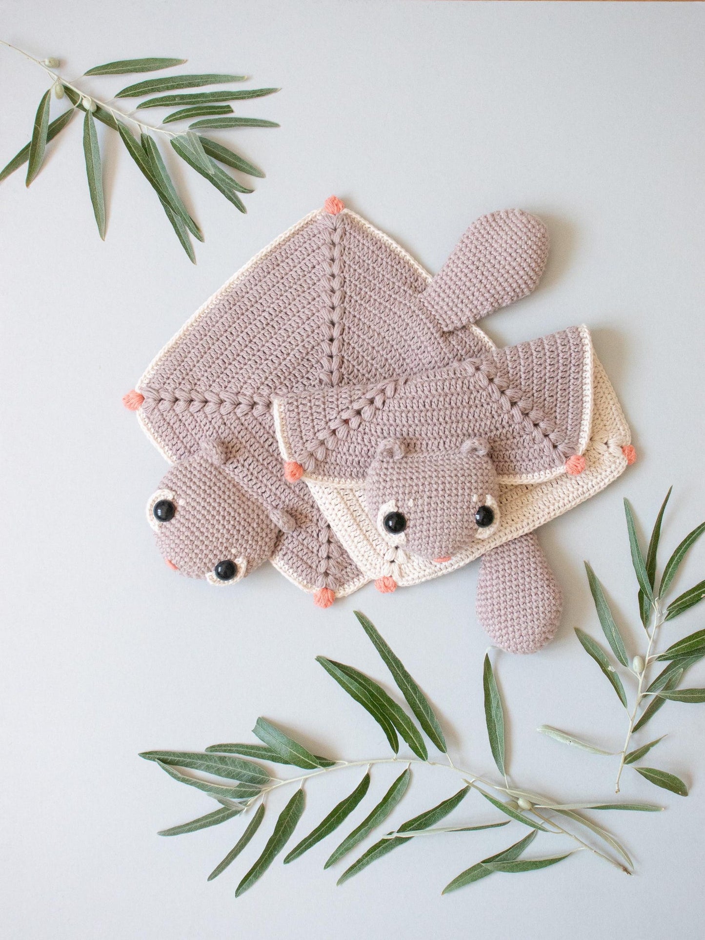 Flying Squirrel Hazel Snuggler Crochet Pattern