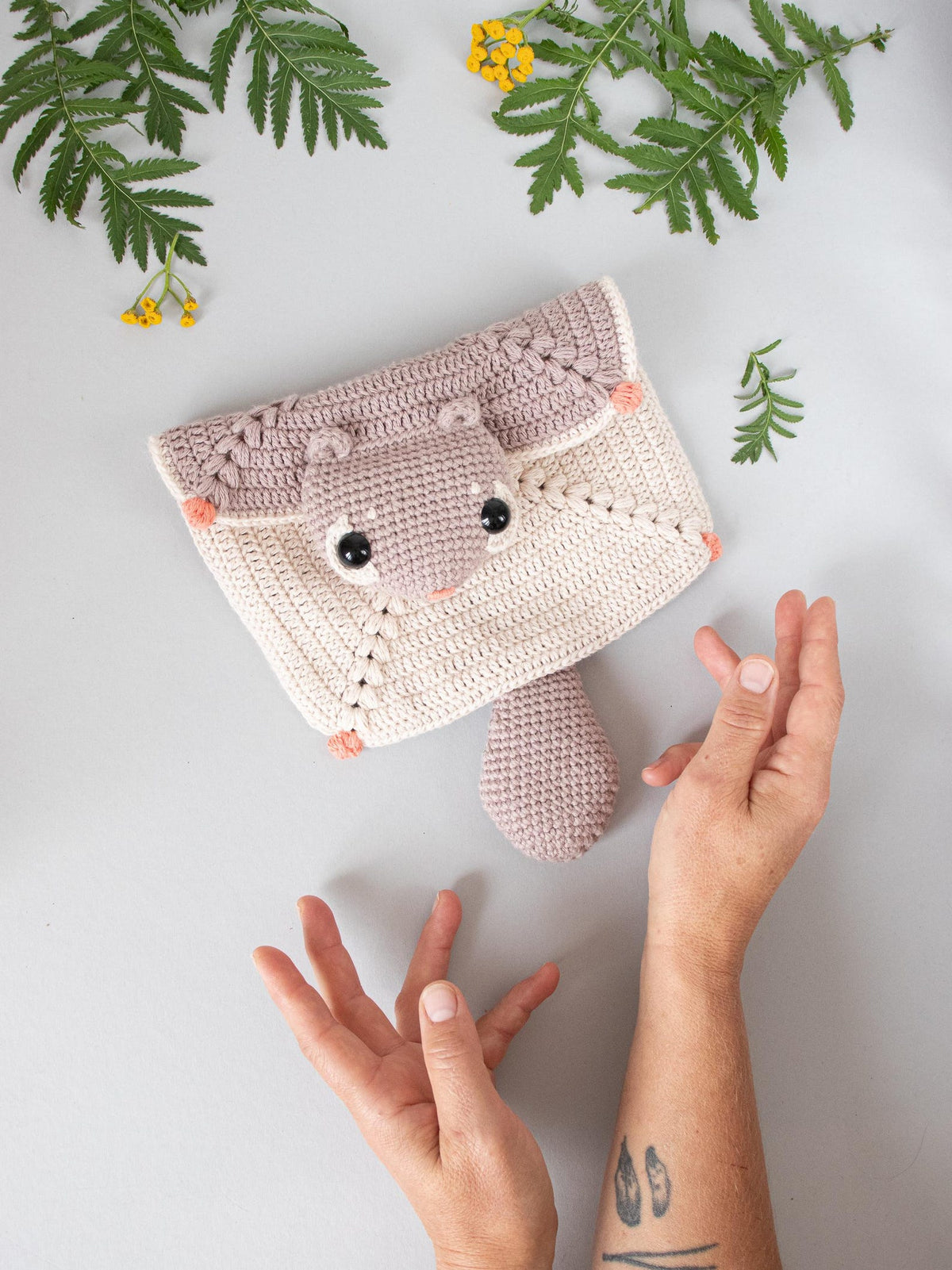 Flying Squirrel Hazel Snuggler Crochet Pattern