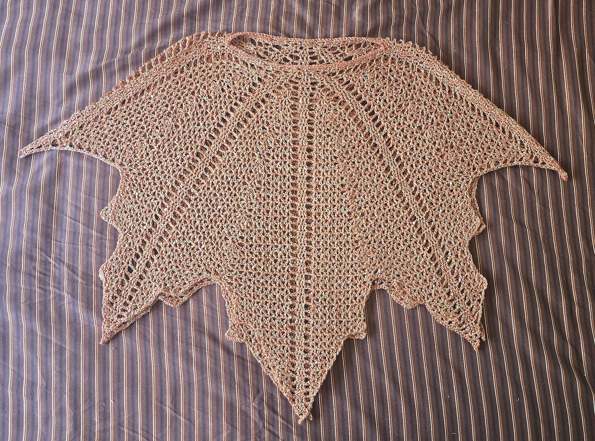 Maple Leaf Fall Poncho Crochet Pattern