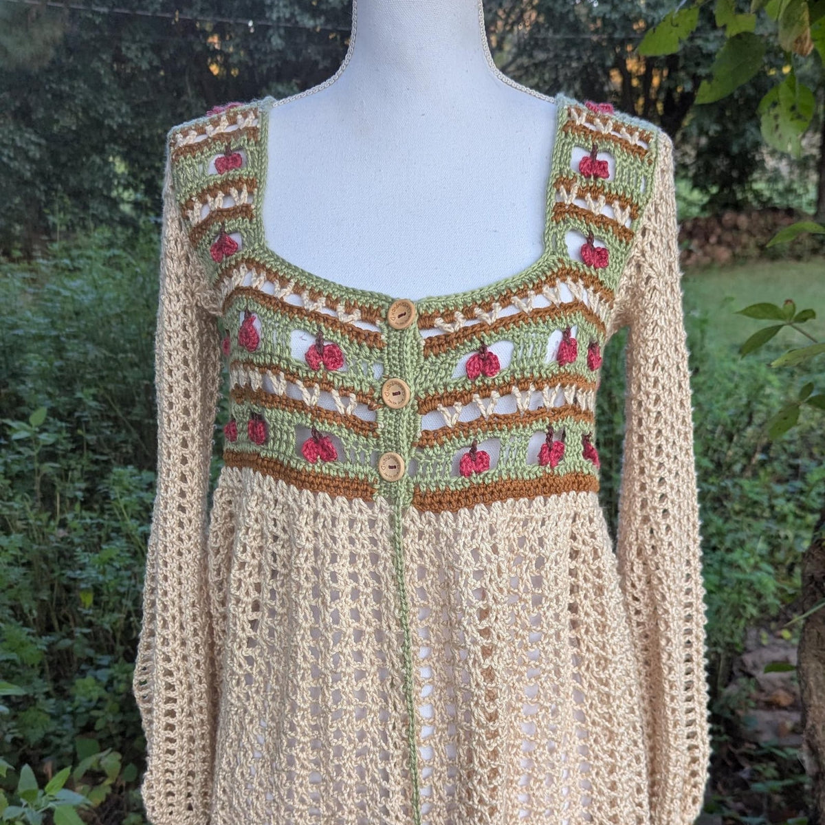 Cottage Apple Cardigan Crochet Pattern