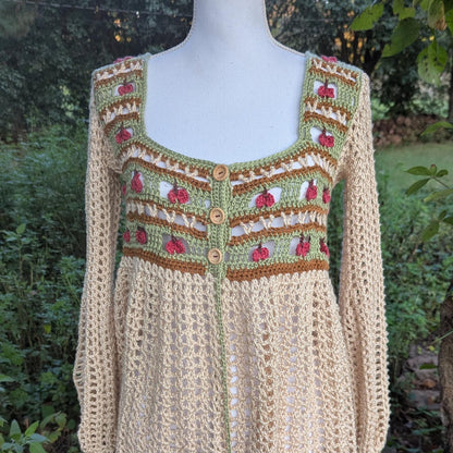Cottage Apple Cardigan Crochet Pattern