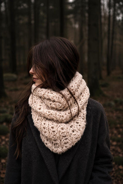 Lacy Cowl Scarf Knitting Pattern