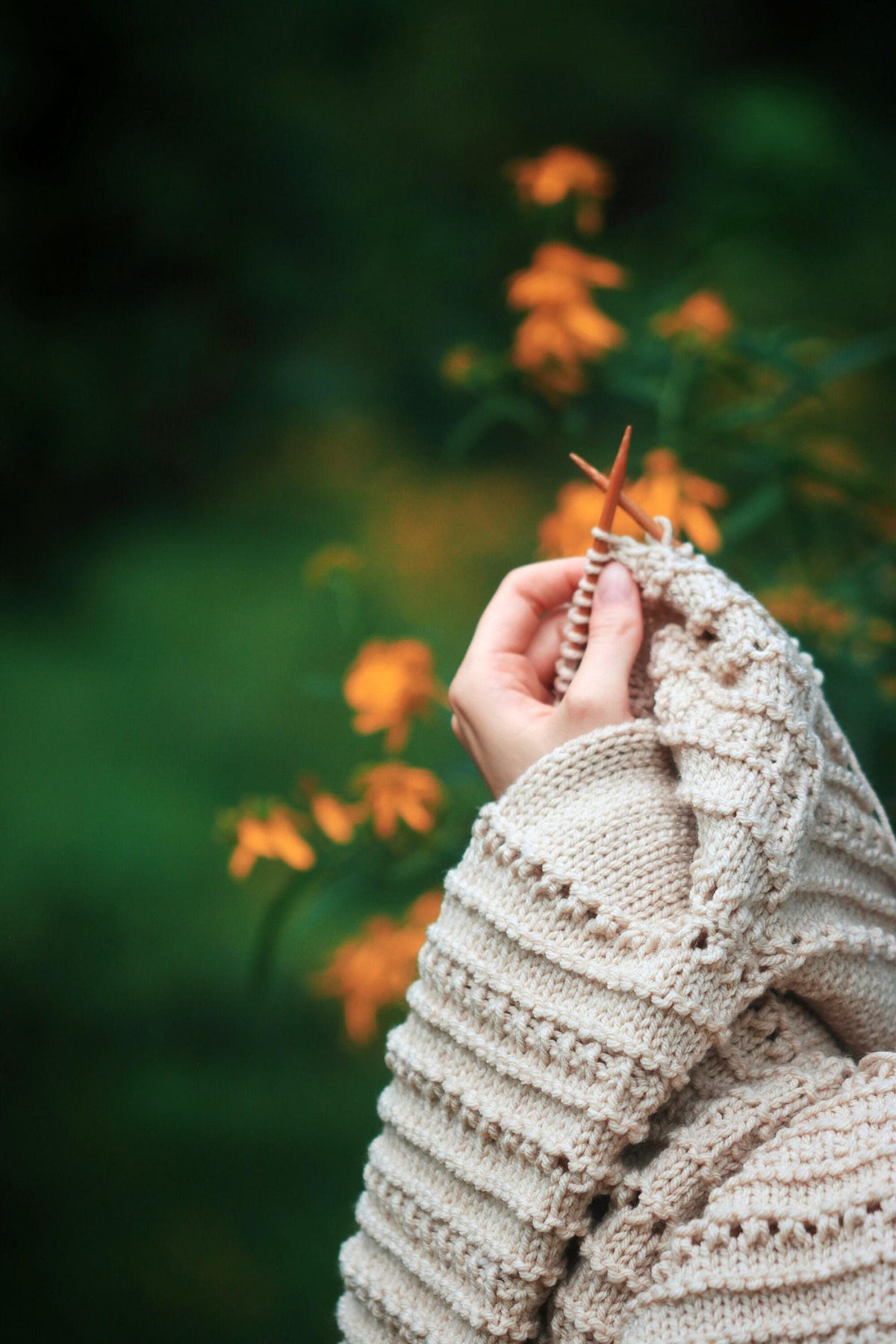 Worsted-Weight Raglan Sweater Knitting Pattern