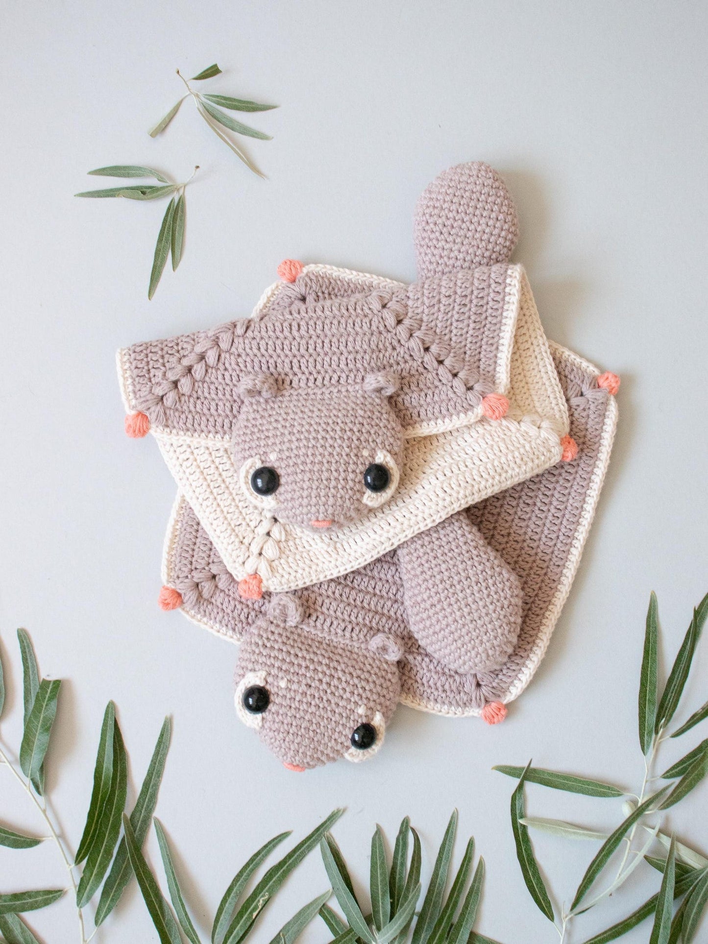 Flying Squirrel Hazel Snuggler Crochet Pattern