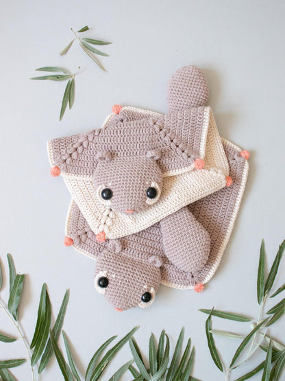 Flying Squirrel Hazel Snuggler Crochet Pattern