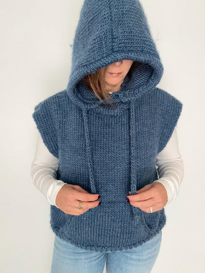 Streetwear Pocket Hoodie Knitting Pattern