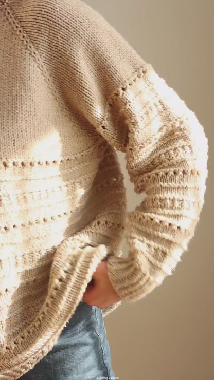 Worsted-Weight Raglan Sweater Knitting Pattern