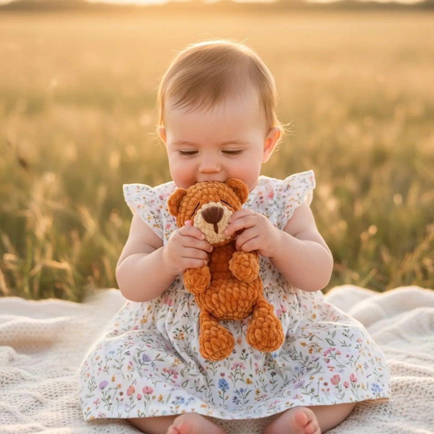 Teddy Bear Lovey Crochet Pattern