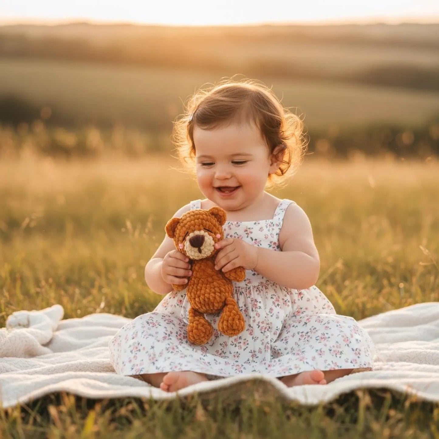 Teddy Bear Lovey Crochet Pattern