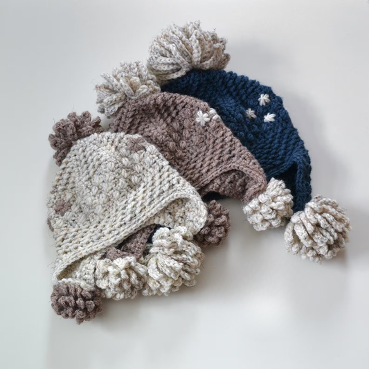 Winter Pompom Hat Crochet Pattern