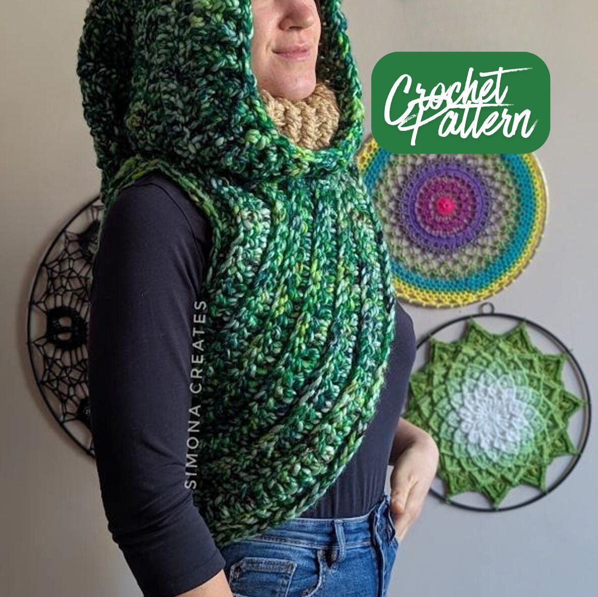 Tawarwaith Hooded Vest Crochet Pattern